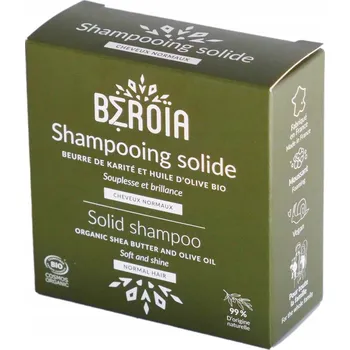 Šampon BEROIA COSMOS NATURAL Šampon v kostce pro normální vlasy s bambuckým máslem a olivovým olejem 75 g