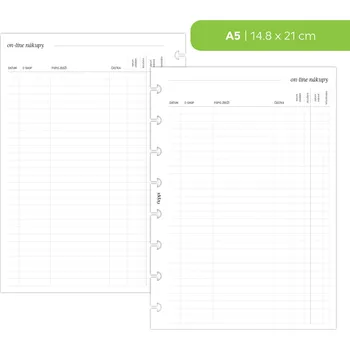 Náplň do diáře Fleppi Náplň do diáře - On-line nákupy Vyberte velikost náplně: A5 - 8 disků / Filofax Notebook