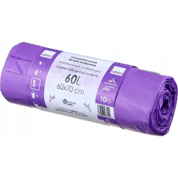 Pytle na odpadky 60x70cm/10KS 60L Kapsy do koše s uchem