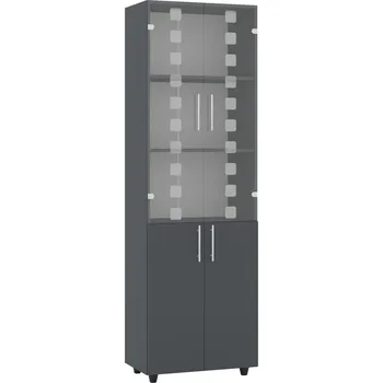 regál Slevadoma Policový regál - vitrína SD-02 | OFFICE TOP Barva: Antracit