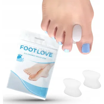 Meziprstní klín na den FootLove vel. S bílý 2 ks