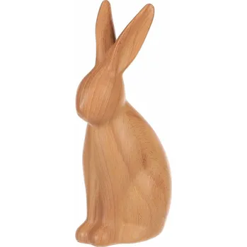 Polyresinová dekorace Zajíc, střední figurka, 8 x 5 x 16 cm, hnědá