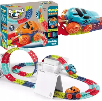 autodráha ELASTICKÁ ZÁVODNÍ DRÁHA CHANGEABLE TRACK 92 dílů