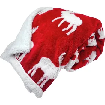 deka HOME ELEMENTS Beránková deka s jacquard vzorem 150 x 200 cm, 480 GSM