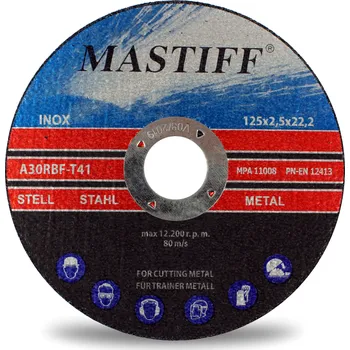 Řezný kotouč Řezný kotouč na kov Mastiff 125 x 22,2 mm
