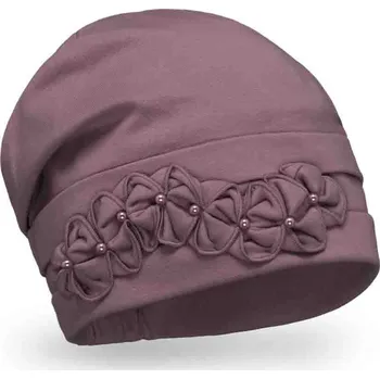 Čepice Dámská bavlněná čepice Krumlovanka W-0856/890 starorůžová