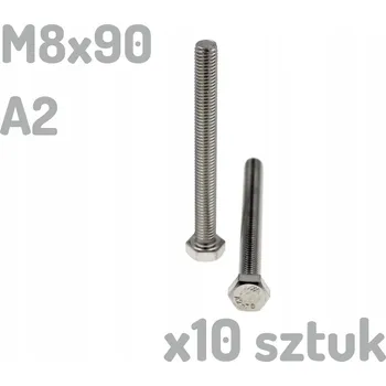 Šroub Nerezový šroub A2 M8x90 mm DIN 933 INOX x10 kusů