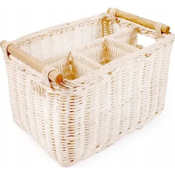 Obraz RATANOVÝ KOŠÍK S PŘIHRÁDKAMI 24x16x16 cm