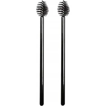 Kartáček na řasy, kulatá nylonová rukojeť, černý, černé štětiny (50 ks/balení)
