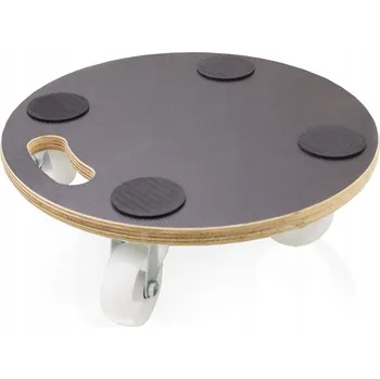 KULATÁ PŘEPRAVNÍ PLOŠINA S KOLEČKY PRO PŘEVOZ NÁBYTKU A BALÍKŮ, PROTISKLUZOVÁ, NOSNOST 200 KG