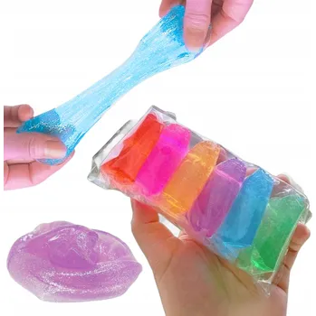 Modelovací hmota 6x Magický sliz SENZORICKÁ HMOTA GEL SLIZ , sada barev