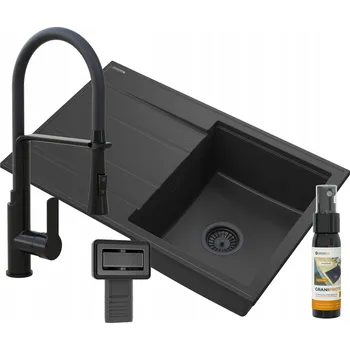 Granitový dřez Jednokomorový granitový dřez Granitan TIMOR, černý
