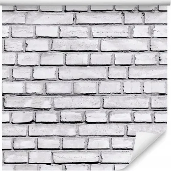Tapeta Omyvatelná tapeta Šedá cihla 3D efekt do obýváku