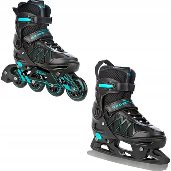 Kolečkové brusle Brusle 2v1 Raven Expert MINT 80mm Velikost bruslí: EU 37-40, Typ nože: Dámský (se zoubky)