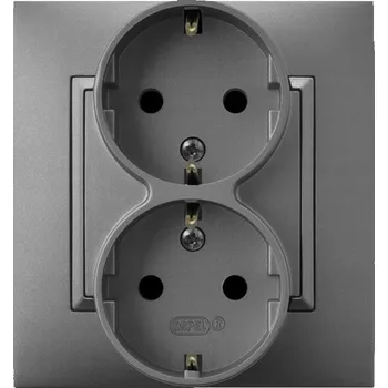 Elektrická zásuvka Elektrická Zásuvka Ospel , šedá