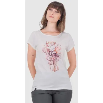 Dámské tričko Woox Sakura Off White triko 38 + DÁREK