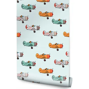 Tapeta Dětská tapeta Pohádková letadla VINTAGE Dekor