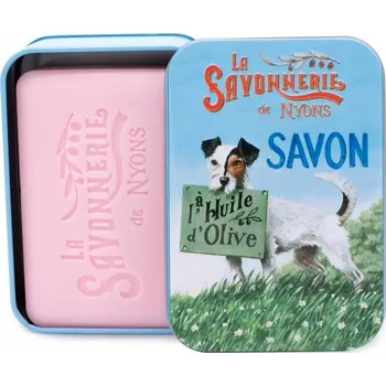 Mýdlo Marseillské mýdlo La Savonnerie de Nyons ROSE RŮŽE BOX Jack Russel Dog 200g