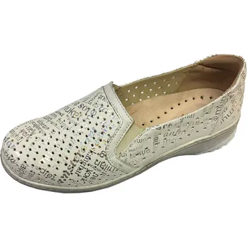 Dámská zdravotní obuv Dámské mokasíny De-plus DE-AX-1908, stříbrné 38