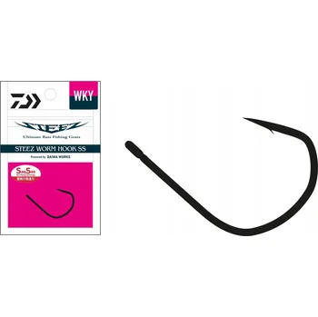 Rybářský háček Háčky s otřepem Daiwa Steez Worm Hook SS WKY 8 ks