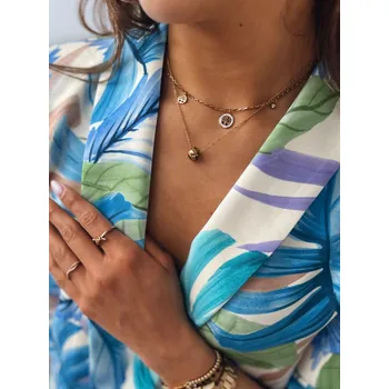 Náhrdelník Zlatý náhrdelník s přívěšky PLAYA IY0076 Velikost: ONE SIZE