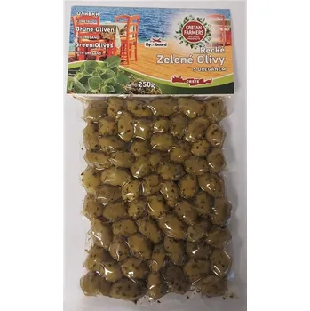 oliva CRETAN FARMERS Olivy řecké zelené Oregáno 250g 250g