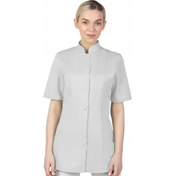 Zdravotnický oděv 42 DÁMSKÝ ZDRAVOTNICKÝ PLÁŠŤ NA ZIP SE STOJÁČKEM KOSMETICKÝ HALENA 141S