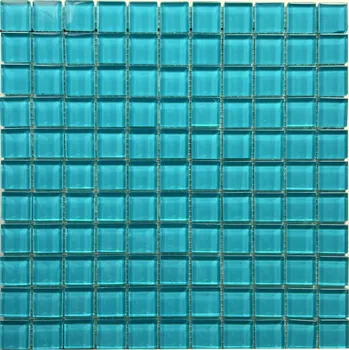 Obklad Skleněná mozaika TYRKYS, obkladová dlaždice na stěnu světle tyrkysová, mozaiková dlaždice