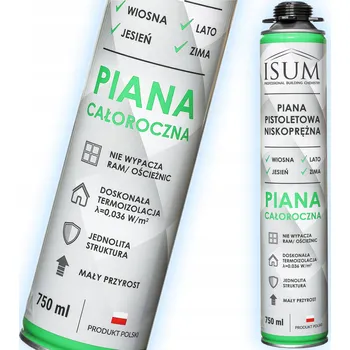 Montážní pěna ISUM Montážní pistoleová pěna celoroční 750ML