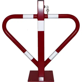 parkovací zábrana Červená ocelová sklopná parkovací zábrana - šířka 55 cm, výška 60 cm