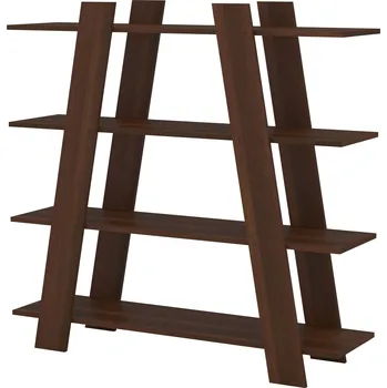 regál Slevadoma Policový regál PYRAMIDA Barva: ořech - tmavý