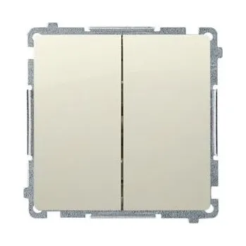 vypínač Dvojitý vypínač pod omítku Simon, béžové odstíny BMW5L.01/12
