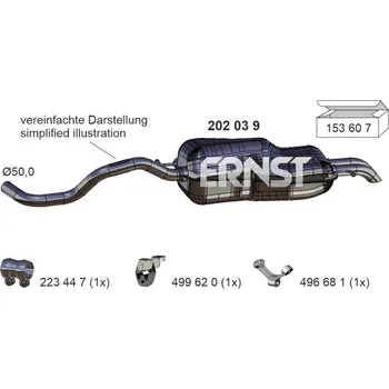 Tlumič výfuku Zadní tlumič výfuku ERNST 202039