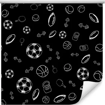 Fototapeta Dětská tapeta FOTBALOVÝ MÍČ Závaží Skica Sport