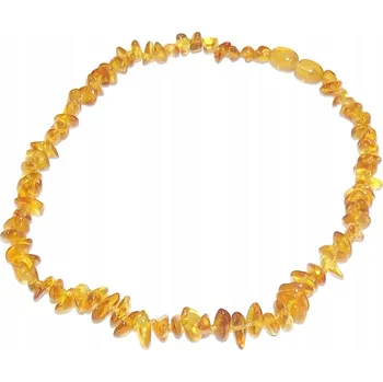 Náhrdelník NÁHRDELNÍK NA PROŘEZÁVÁNÍ ZOUBKŮ PŘÍRODNÍ JANTAROVÉ KAMÍNKY