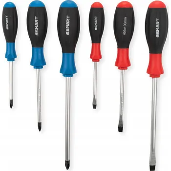 Šroubovák SMART365 SADA ZÁMEČNICKÝCH ŠROUBOVÁKŮ 3 X PLOCHÝ + 3 X KŘÍŽOVÝ (PH) OCEL CRV SM-51-11006