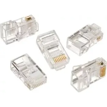 Počítačové příslušenství GEMBIRD Modular plug 8P8C for CAT5, UTP, 100 pcs LC-8P8C-001/100