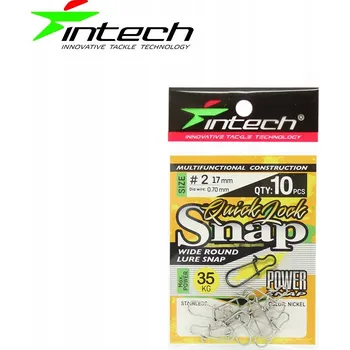 Otočná karabina Intech Quick lock Snap Nickel