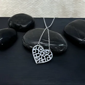 Náhrdelník Atelier Fantazie - Náhrdelník z oceli VII - Srdce - 44007