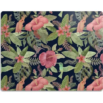 Miska pro psa Podložka pro kočky a psa pod misky Papoušek ptáci 60x40 cm