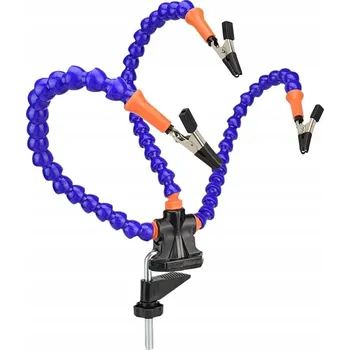 Bezpečnostní kamera Třetí ruka – držák s 3 rameny a klipy pro pájení, upevnění na stůl