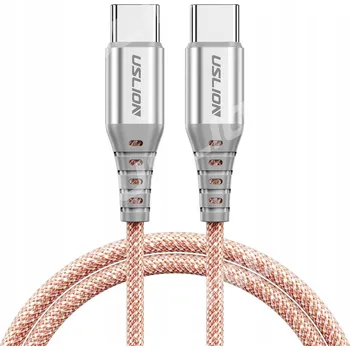 Datový kabel Kabel USLION USB-C - USB-C 1 m oranžový