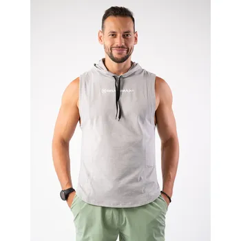 Pánské tílko BrainMax pánské tílko s kapucí, šedé Velikost: L Pohodlné tílko s kapucí pro muže