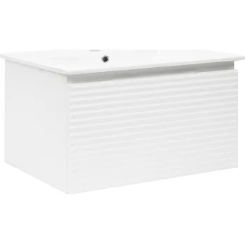 Koupelnový nábytek Koupelnová skříňka s umyvadlem Naturel Savona 98x43x44,8 cm bílá lesk SAVONA100BI