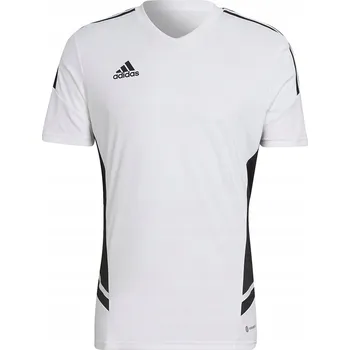 Pánské tričko PÁNSKÉ TRIČKO ADIDAS CONDIVO 22 JERSEY V-NECK BÍLO-ČERNÉ HA6290 vel. S