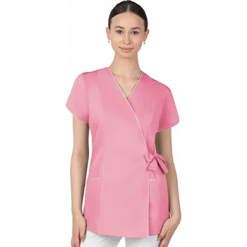 Pracovní zástěra 50 DÁMSKÝ ZAVINOVACÍ LÉKAŘSKÝ PLÁŠŤ / HALENA / TUNIKA, KOSMETICKÝ ZÁSTĚRA, MODEL 322