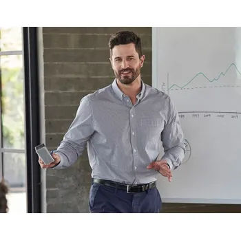 Pánská košile e.s. Business košile cotton stretch, comfort fit velikost 50 tmavomodrá károvaná Strauss Pracovní oblečení