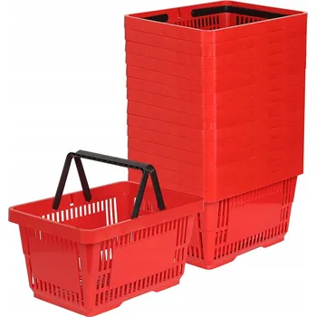 Nákupní košík 15x nákupní košík se 2 uchy, nákupní košík Červený
