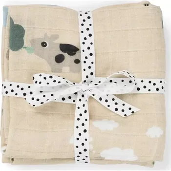 Přebalovací podložka DONE BY DEER mušelínové plenky Playground 2ks písková