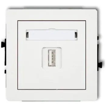 Elektrická zásuvka USB zásuvka do zdi Karlik bílá